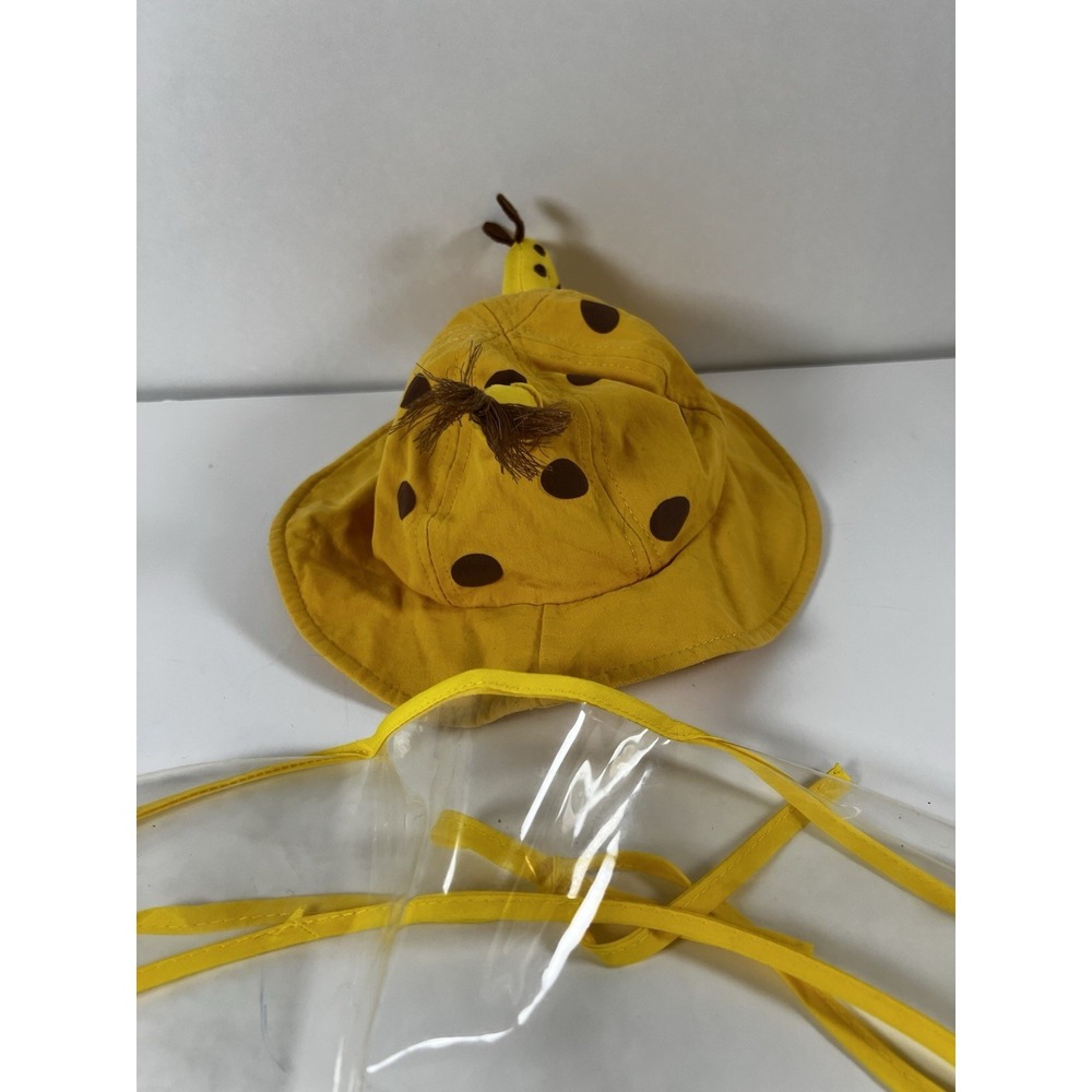 Baby Hat with Plastic‎ Face Guard — Giraffe Design
